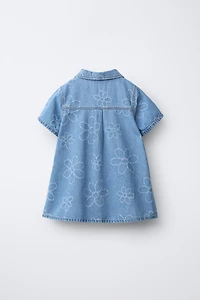 ROBE EN DENIM FLEURS