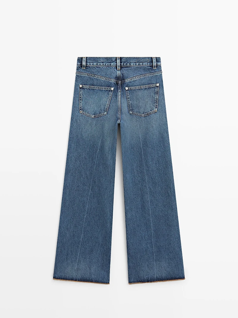 High-waist palazzo jeans