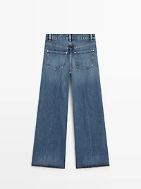 High-waist palazzo jeans