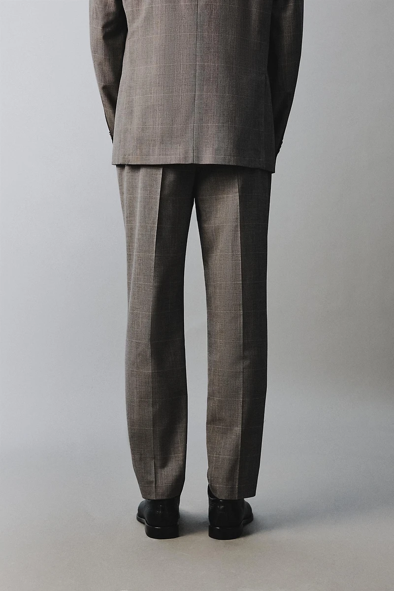 PANTALON DE COSTUME À CARREAUX