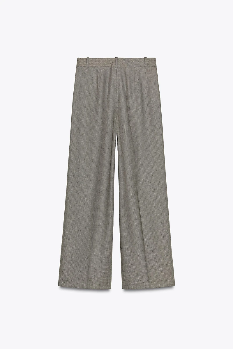 WIDE LEG PLEATED PANTS