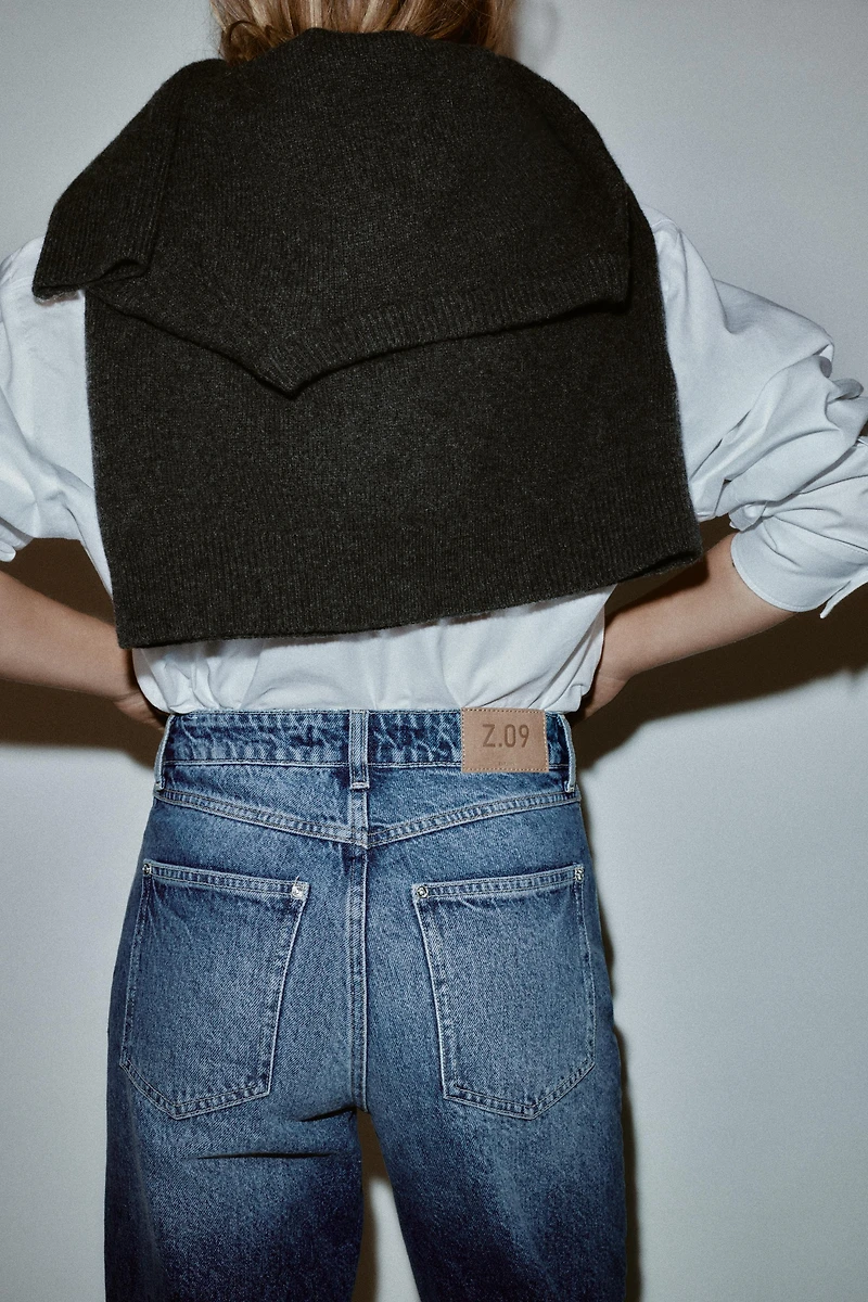 JEAN Z.09 DROIT TAILLE HAUTE À CEINTURE CROISÉE