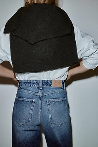 JEAN Z.09 DROIT TAILLE HAUTE À CEINTURE CROISÉE