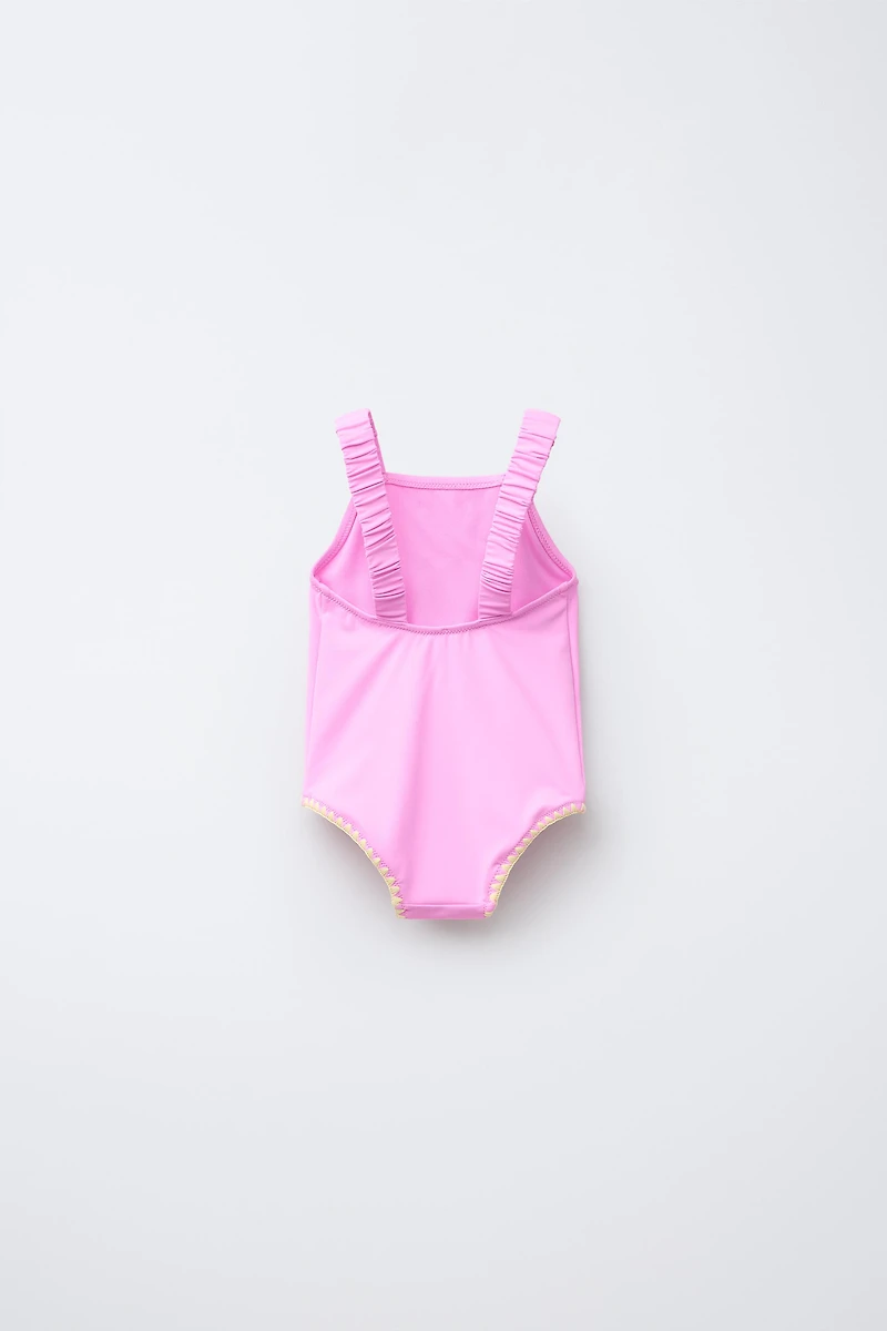 2-6 ANS/ MAILLOT DE BAIN CERISES AU CROCHET