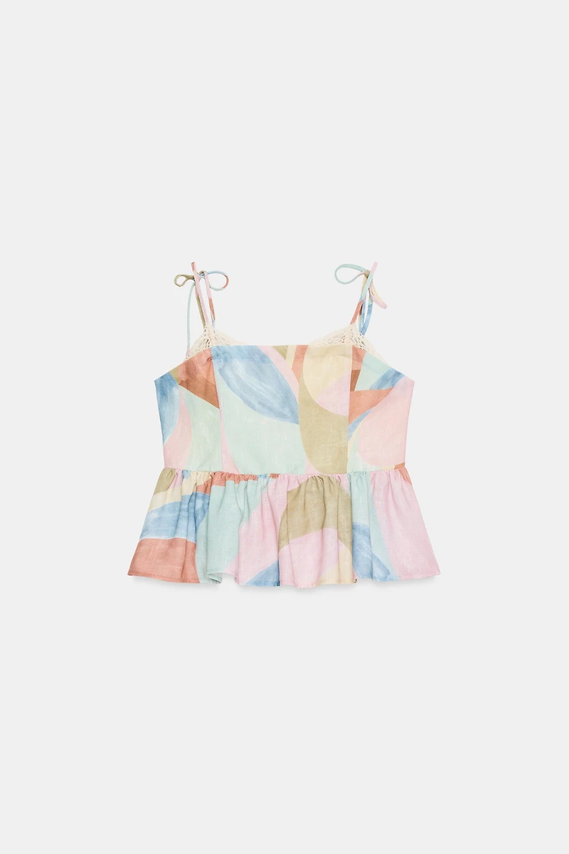 PRINTED STRAP TOP