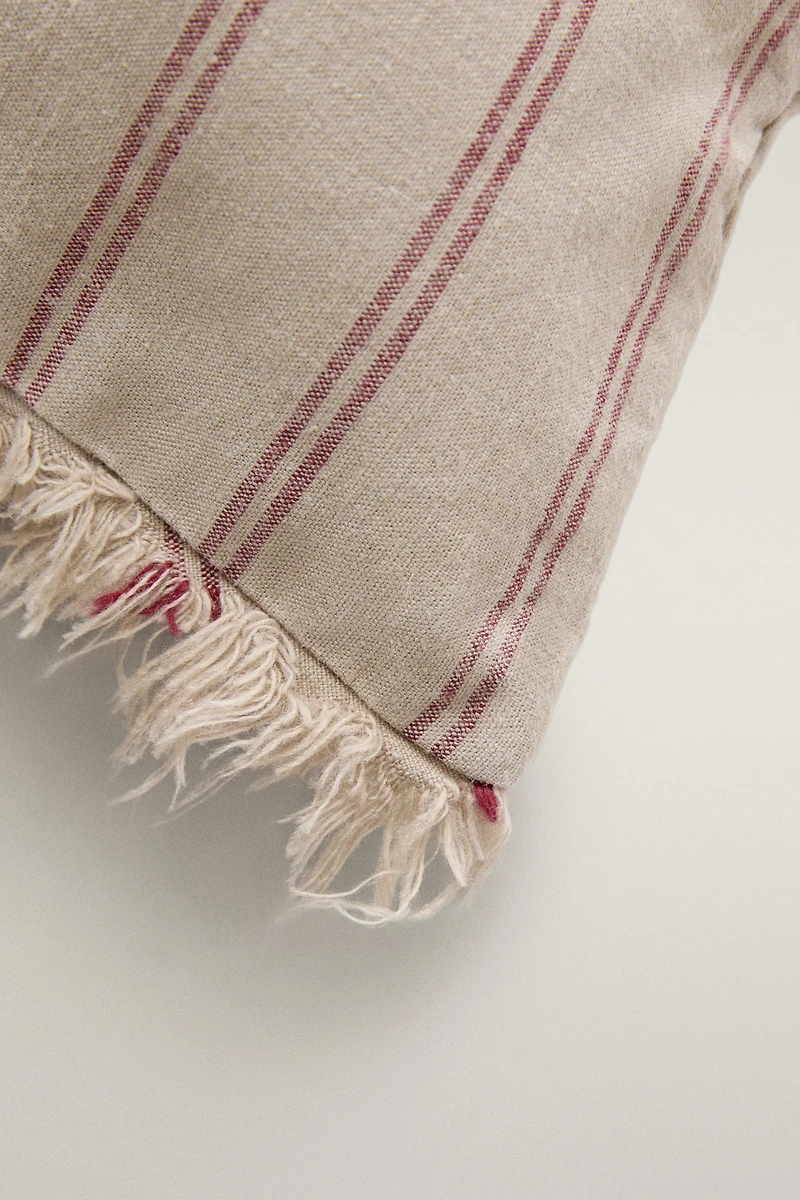 STRIPED THROW PILLOW COVER