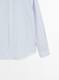 100% cotton regular fit striped shirt