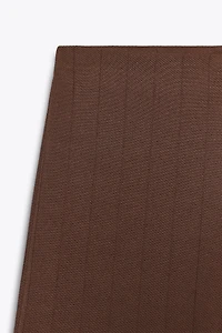 TWILL WIDE LEG PANTS