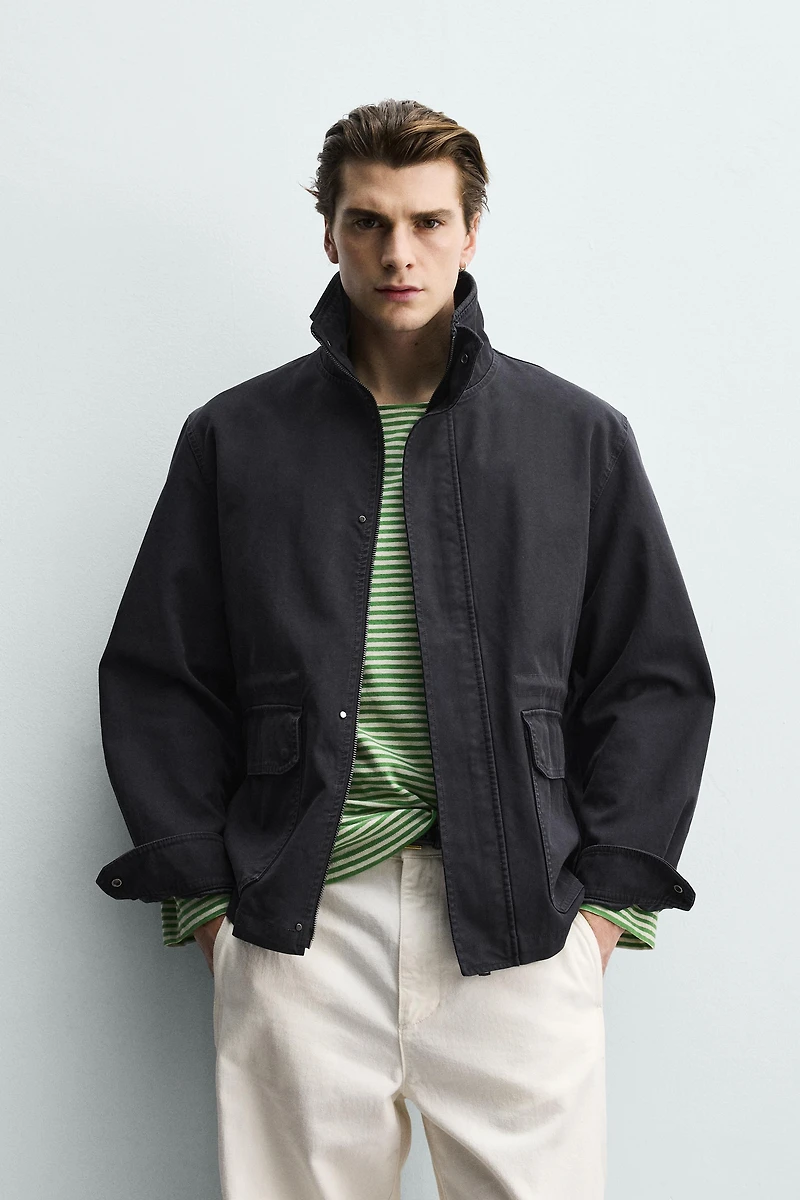 PARKA REGULAR FIT EN COTON
