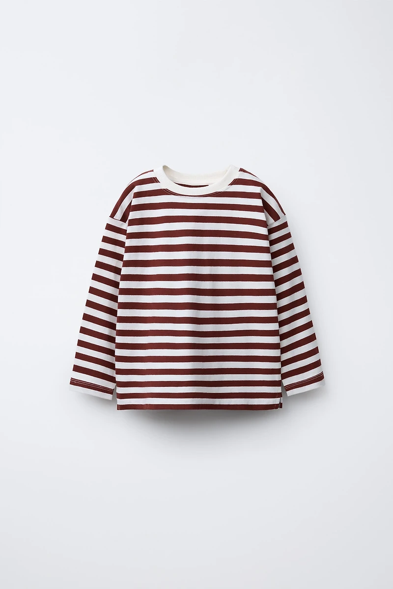 STRIPED PRINT T-SHIRT
