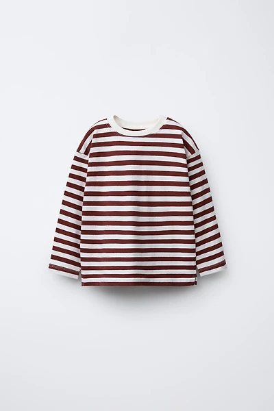 STRIPED PRINT T-SHIRT
