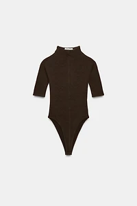 RUSTIC MOCK NECK BODYSUIT