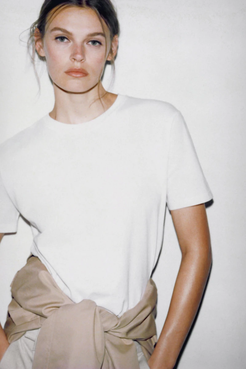 T-SHIRT EN COTON MERCERISÉ