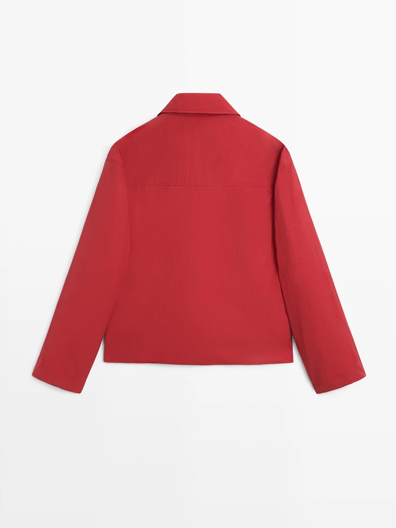 Veste courte matelassée avec poches