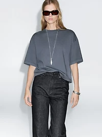 Jean large taille haute