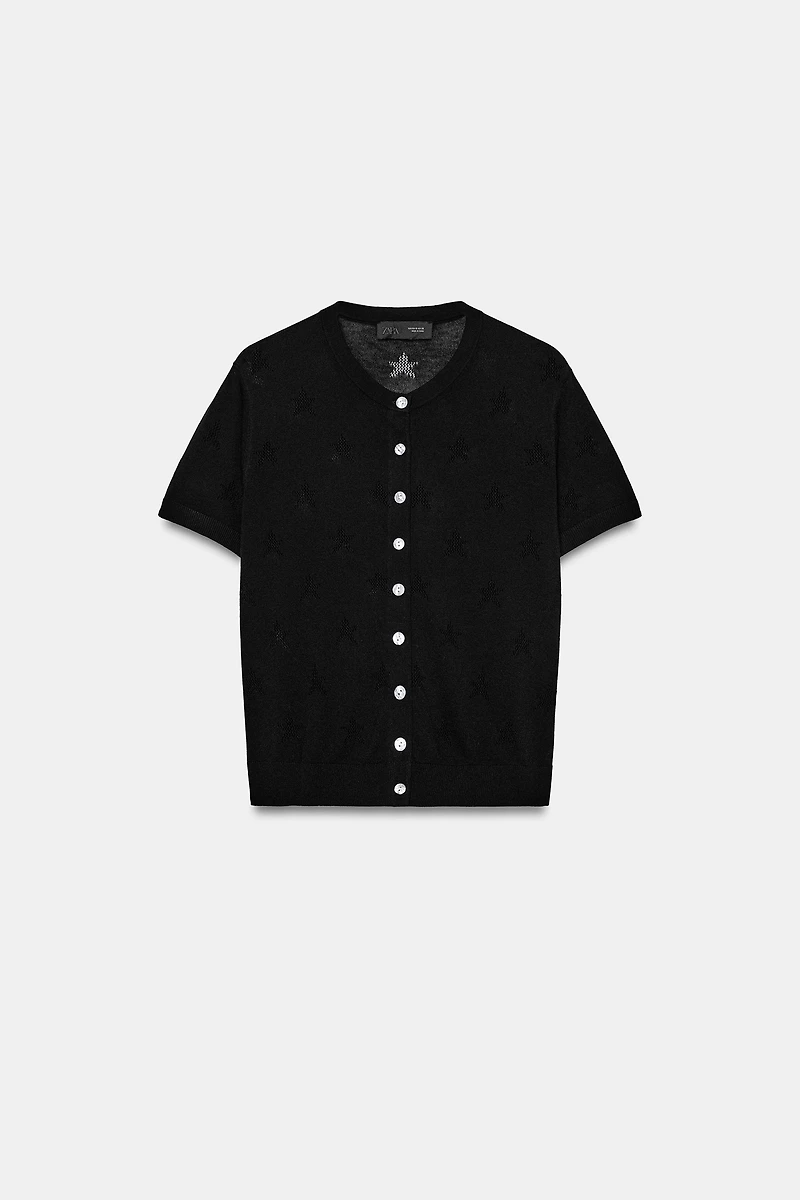 STAR SHORT SLEEVE CARDIGAN