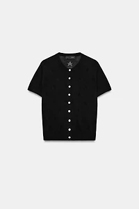 STAR SHORT SLEEVE CARDIGAN