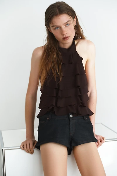 GEORGETTE HALTER TOP