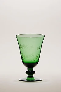 CHRISTMAS GLASS WITH LEAF DESIGN