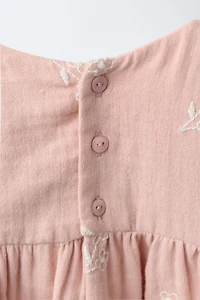 EMBROIDERED FLORAL ROMPER