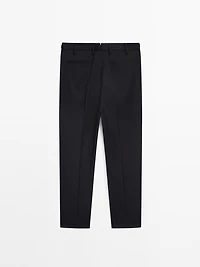 Pantalon habillé en laine mélangée