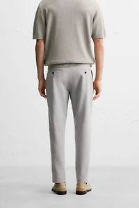 TEXTURED STRETCH PANTS