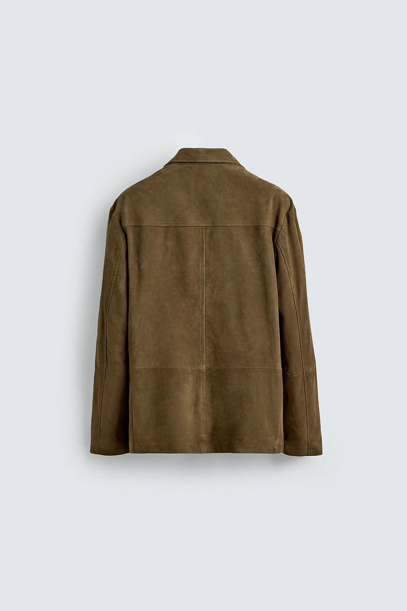 VESTE COUPE DÉCONTRACTÉE EN DAIM