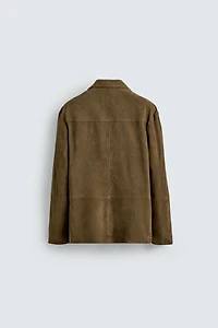 VESTE COUPE DÉCONTRACTÉE EN DAIM