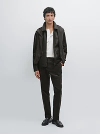 Pantalon slim en velours côtelé