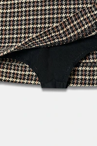 HOUNDSTOOTH BELTED SKORT