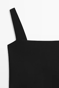 Knit top with a square neckline