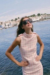 SHORT TEXTURED DRESS