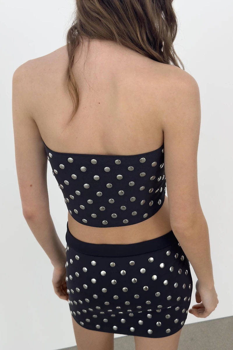 STUDDED BANDEAU TOP