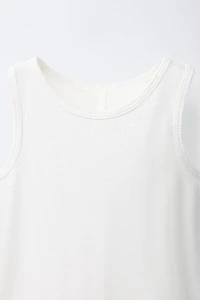T-SHIRT CÔTELÉ SANS MANCHES