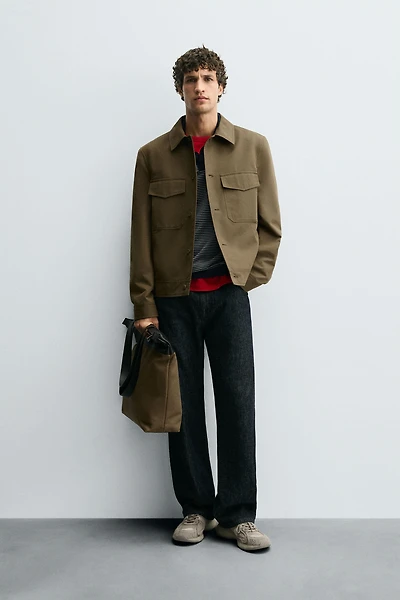 COTTON BLEND TECHNICAL JACKET