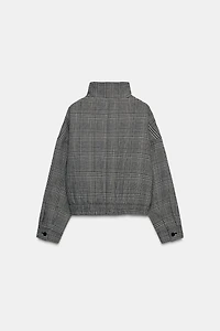 HOUNDSTOOTH BOMBER JACKET