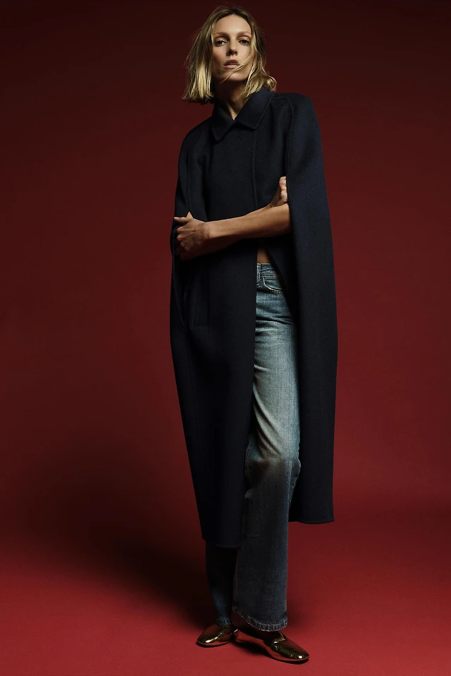 Shop Zara WOOL BLEND OVERSIZE CAPE ZW COLLECTION LIMITED EDITION