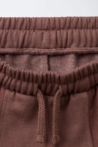 PANTALON EN MOLLETON ET VELOURS CÔTELÉ