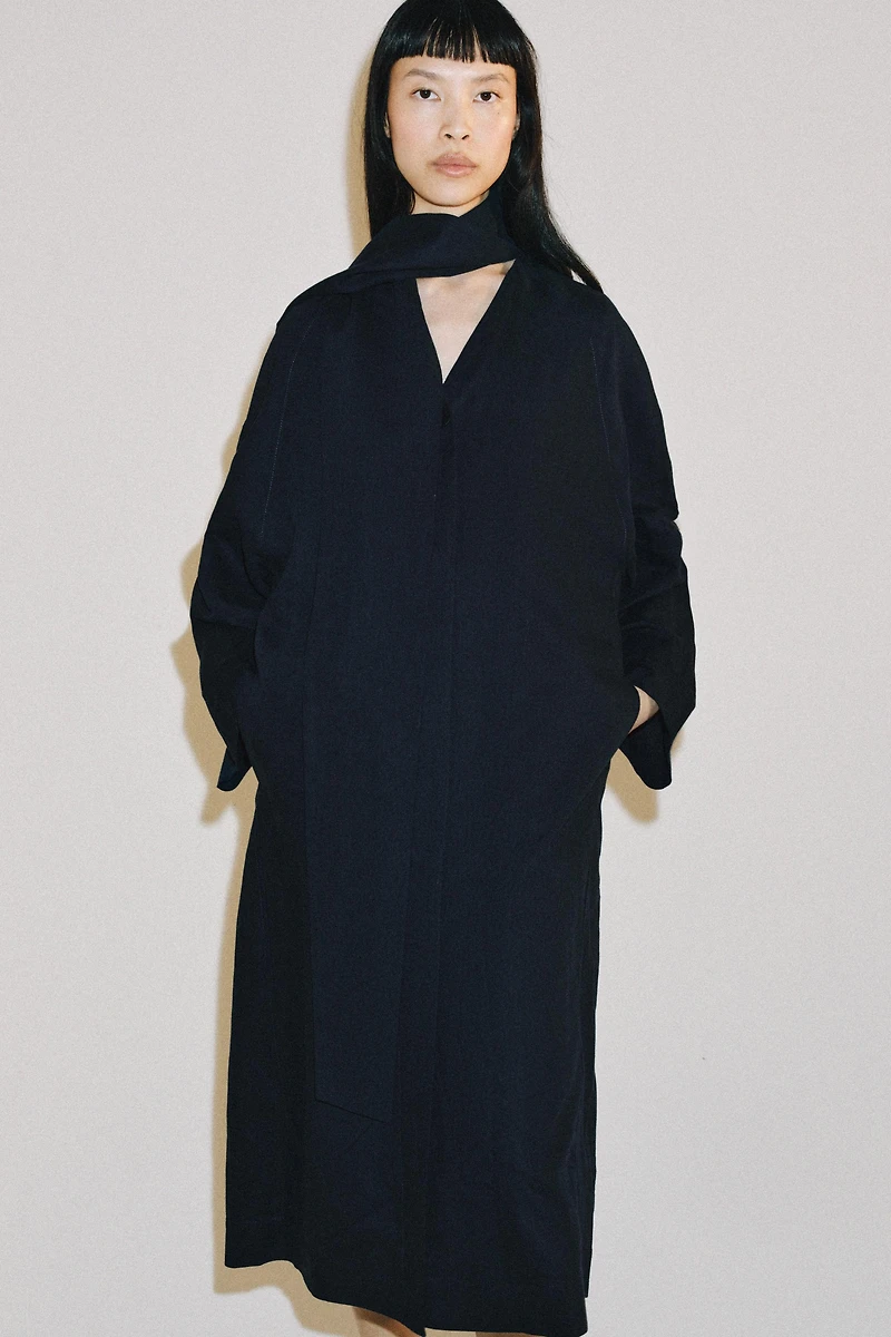 OVERSIZED LINEN BLEND COAT ZW COLLECTION
