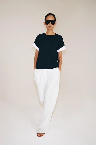 CONTRAST CUFF KNIT JUMPER