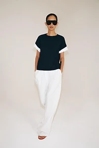 CONTRAST CUFF KNIT JUMPER