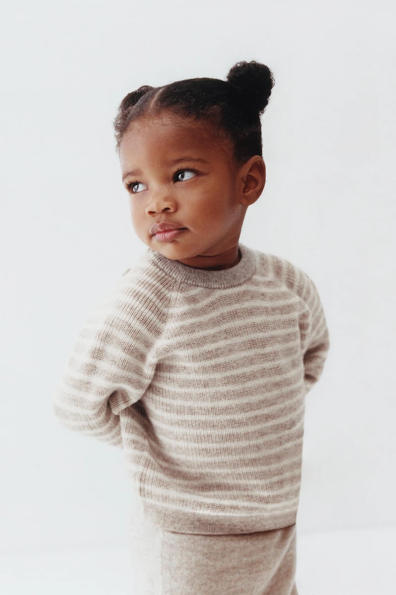 WOOL AND CASHMERE STRIPED SWEATER