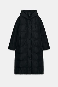 DOUDOUNE LONGUE À CAPUCHE DÉPERLANTE COUPE-VENT