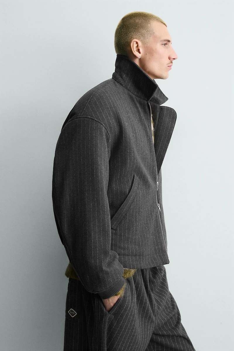 VESTE À RAYURES BRODÉES