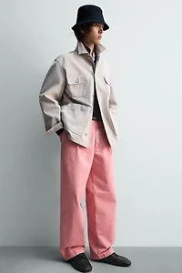RELAXED FIT PLEATED PANTS