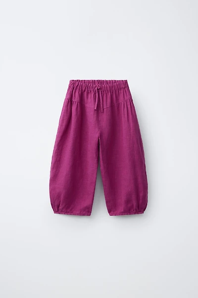 100% LINEN BLOOMER PANTS