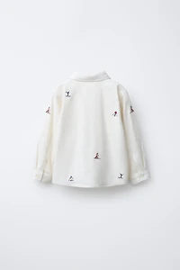 SOFT-TOUCH EMBROIDERED SKIERS SHIRT