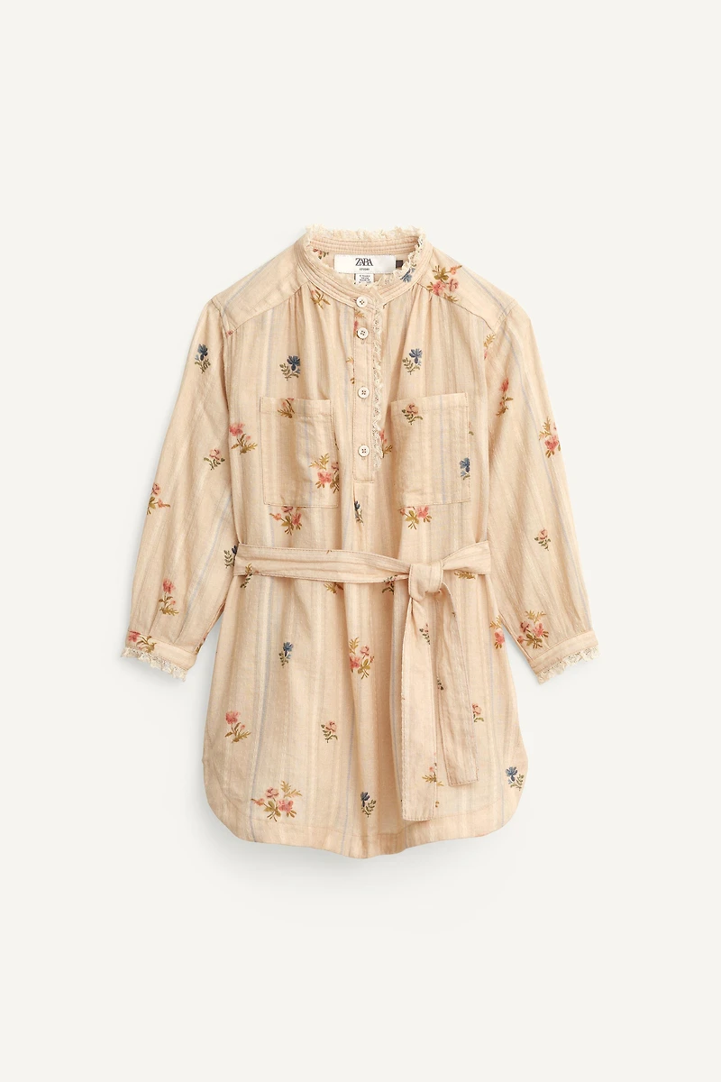 LIMITED EDITION FLORAL PRINT SHIRT DRESS