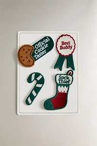THERMO-ADHESIVE CHRISTMAS PATCHES (PACK OF 4)