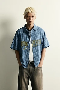 CHEMISE RELAXED FIT À CARREAUX ET FERMETURE ZIPPÉE